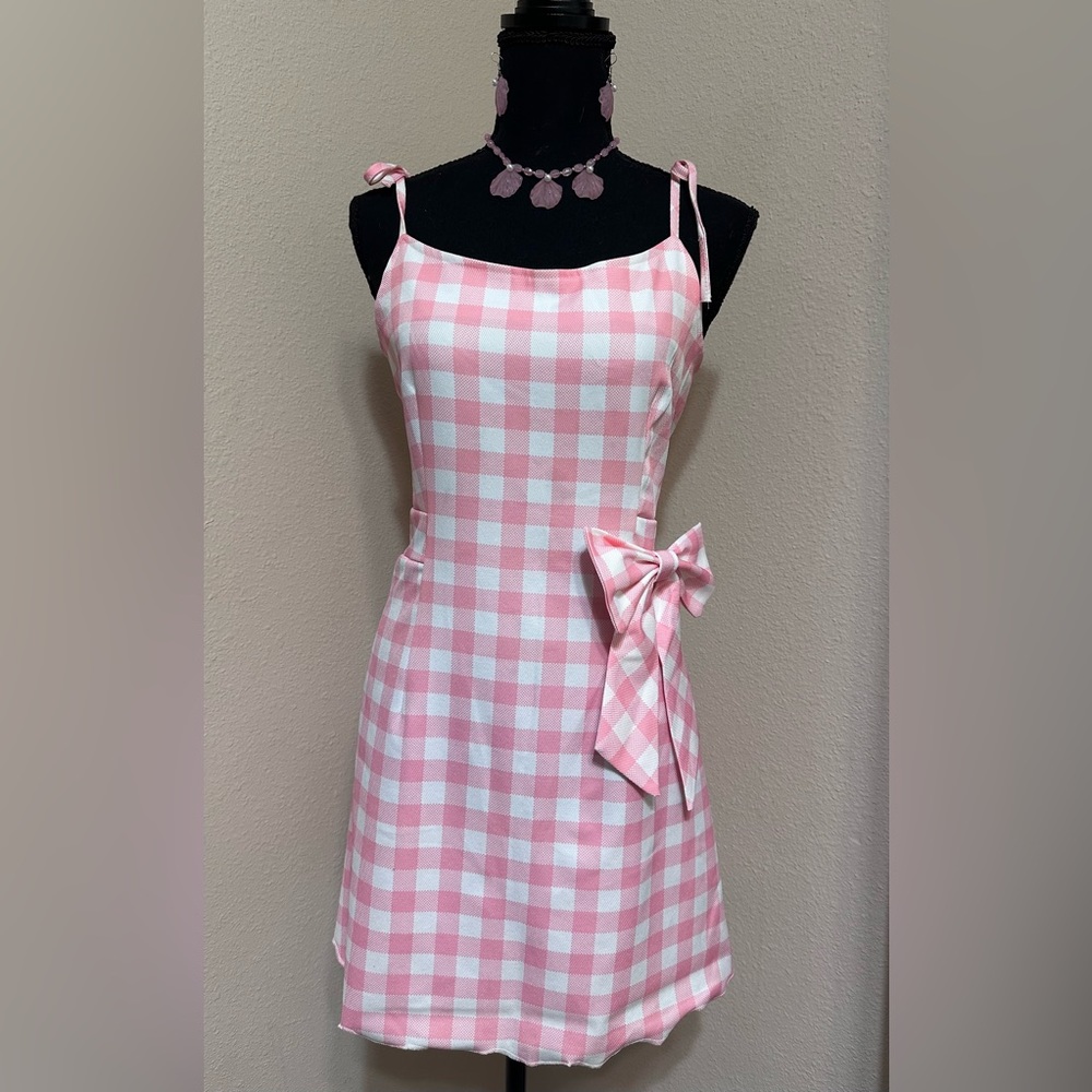 Adult Barbie Dress Pink Party Movie Cosplay Halloween Costume with Accessories